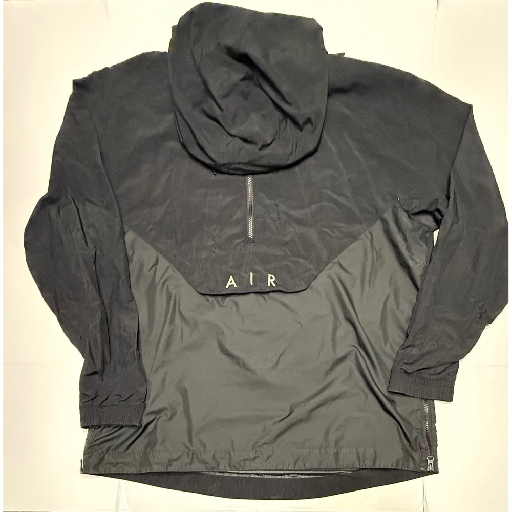 Nike Air Max 97 Mens XXL Black Half Zip Hooded Windbreaker Jacket Vintage